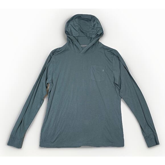 Free Fly Women’s Bamboo Lightweight Hoodie Size Large Blue Green - Picture 1 of 7
